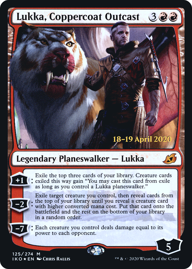 Lukka, Coppercoat Outcast (PRE-125) [Ikoria: Lair of Behemoths Promos] Foil MTG Single Wizards of the Coast