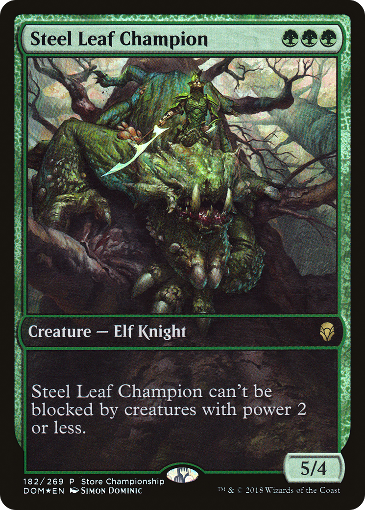 Steel Leaf Champion (GAME-182) [Dominaria Promos] Foil MTG Single Wizards of the Coast