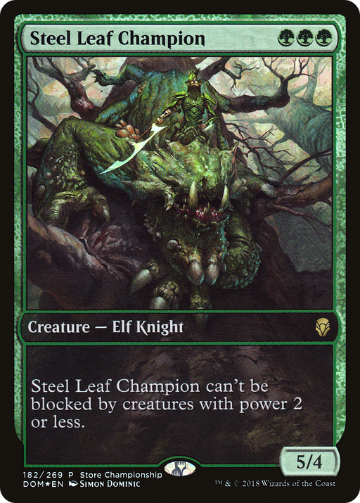 Steel Leaf Champion (GAME-182) [Dominaria Promos] Foil MTG Single Wizards of the Coast