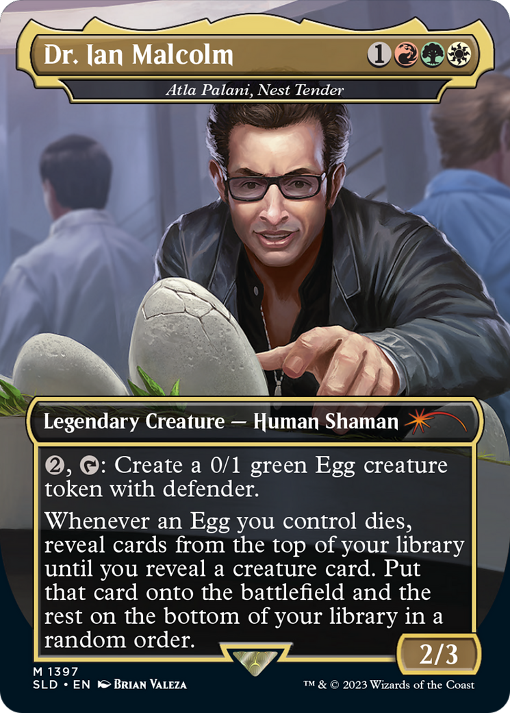 Dr. Ian Malcolm - Atla Palani, Nest Tender (SLD-1397) [Secret Lair] Drop (Borderless) MTG Single Wizards of the Coast