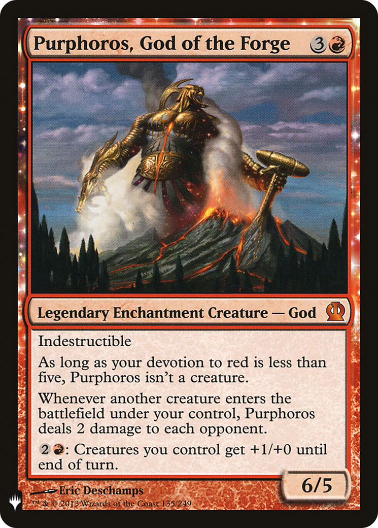 Purphoros, God of the Forge (LIST-135) [Mystery Booster] The List MTG Single Wizards of the Coast