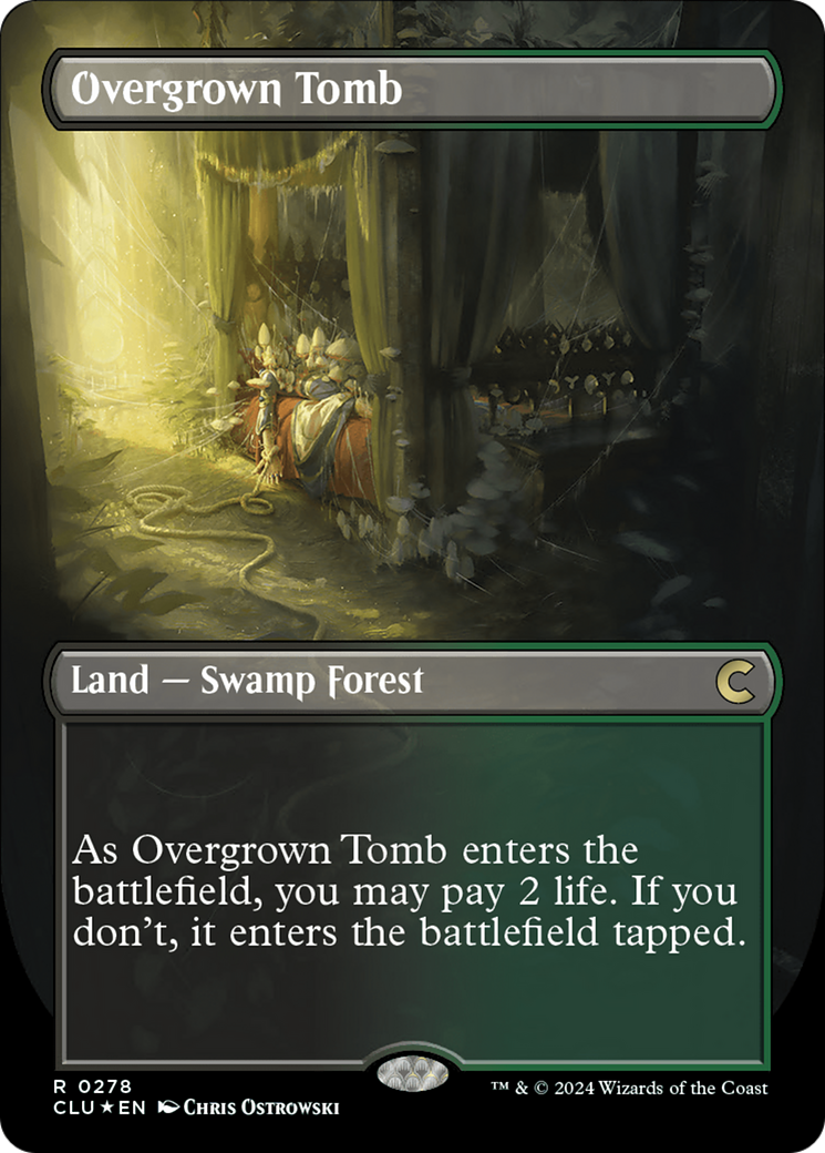Overgrown Tomb (CLU-278) [Ravnica: Clue Edition] (Borderless) Foil MTG Single Wizards of the Coast