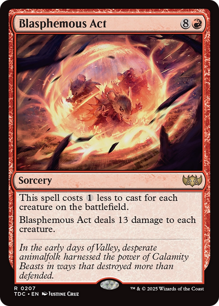Blasphemous Act (TDC-207) [Commander: Tarkir: Dragonstorm] MTG Single Wizards of the Coast