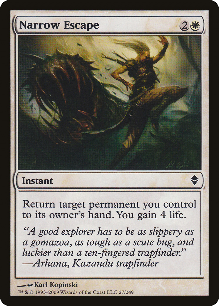 Narrow Escape (ZEN-027) [Zendikar] MTG Single Wizards of the Coast