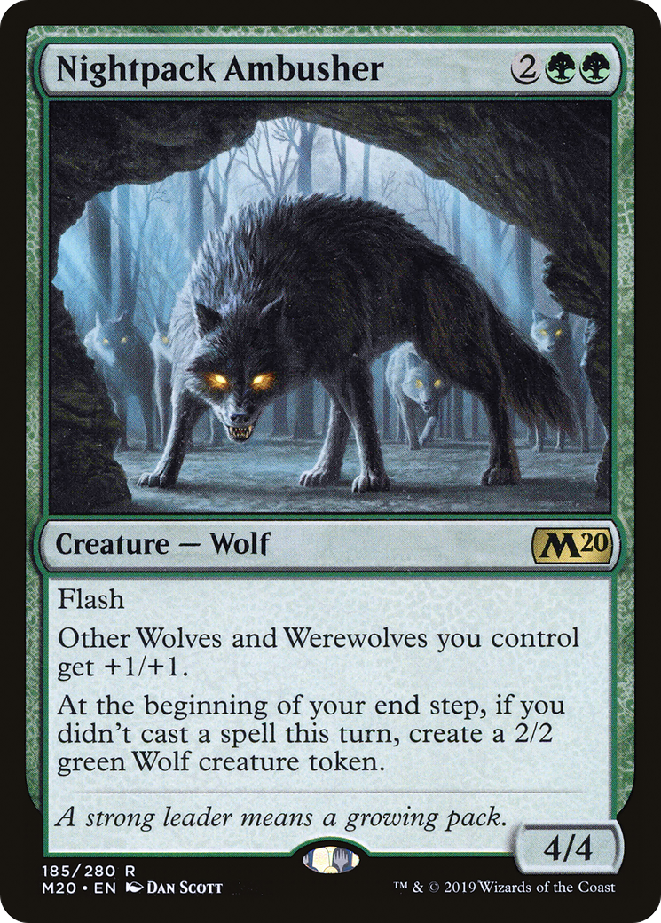 Nightpack Ambusher (M20-185) [Core Set 2020] Foil MTG Single Wizards of the Coast