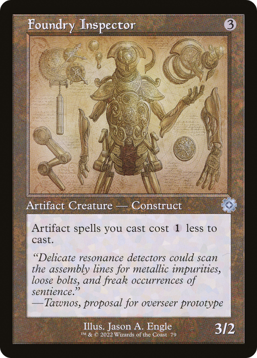 Foundry Inspector (BRR-079) [The Brothers' War Retro Artifacts] Foil MTG Single Wizards of the Coast