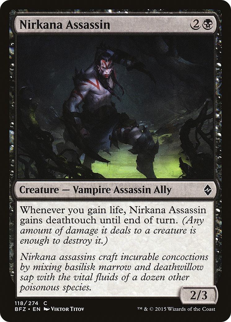 Nirkana Assassin (BFZ-118) [Battle for Zendikar] Foil MTG Single Wizards of the Coast
