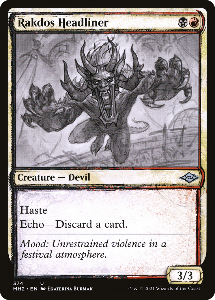Rakdos Headliner (MH2-374) [Modern Horizons 2] (Showcase) MTG Single Modern Horizons 2