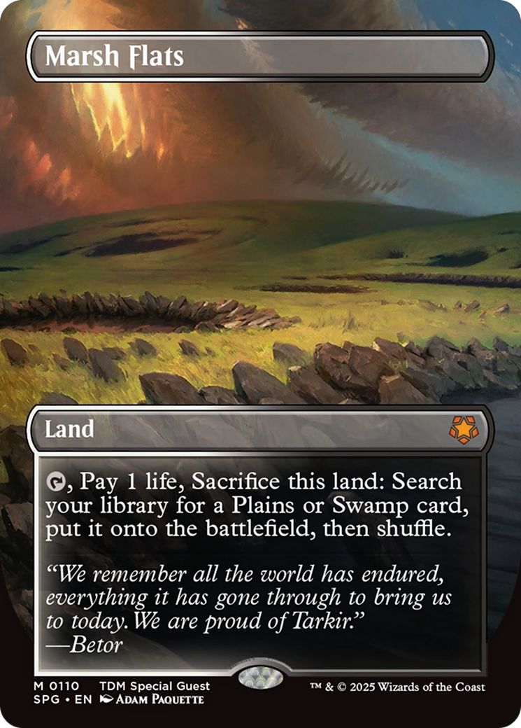 Marsh Flats (SPG-110) [Special Guests] (Borderless) Foil MTG Single Wizards of the Coast