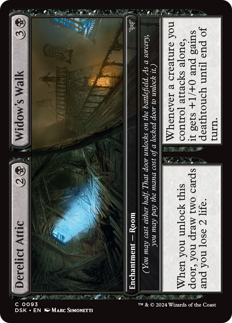 Derelict Attic // Widow's Walk (DSK-093) [Duskmourn: House of Horror] Foil MTG Single Wizards of the Coast