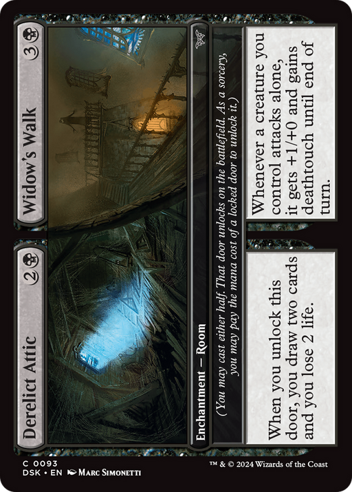 Derelict Attic // Widow's Walk (DSK-093) [Duskmourn: House of Horror] Foil MTG Single Wizards of the Coast