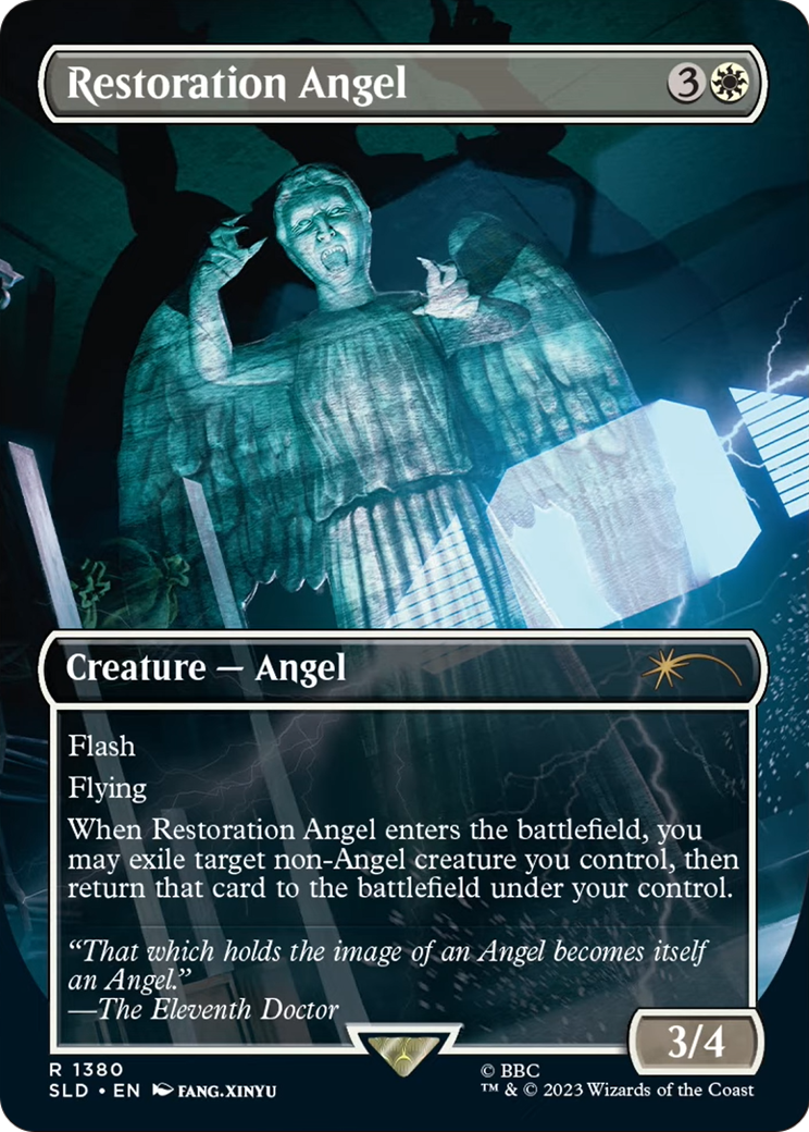 Restoration Angel (SLD-1380) [Secret Lair] Drop (Borderless) Foil MTG Single Wizards of the Coast