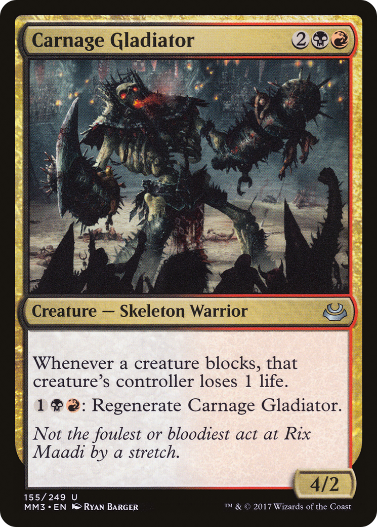 Carnage Gladiator (MM3-155) [Modern Masters 2017] MTG Single Wizards of the Coast