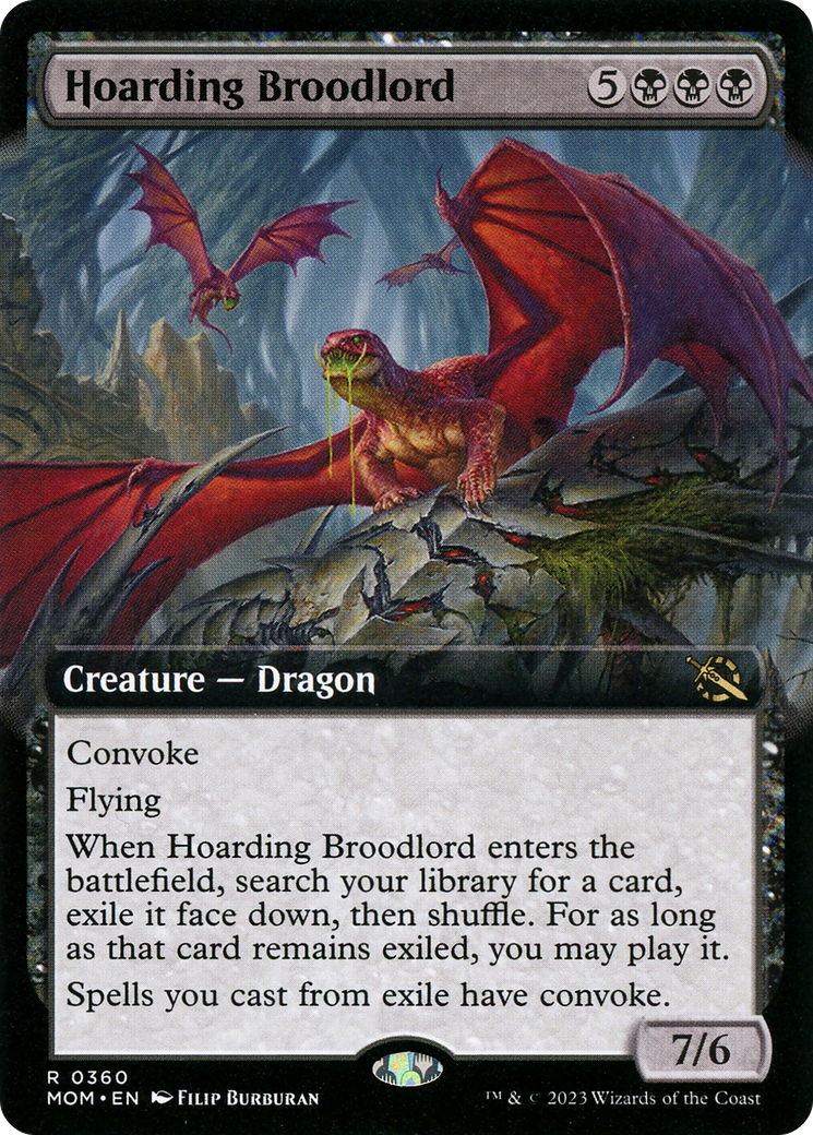 Hoarding Broodlord (MOM-360) [March of the Machine] (Extended Art) Foil MTG Single Wizards of the Coast