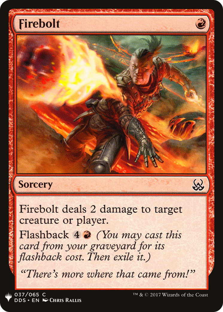 Firebolt (LIST-DDS-37) [Mystery Booster] The List MTG Single Wizards of the Coast