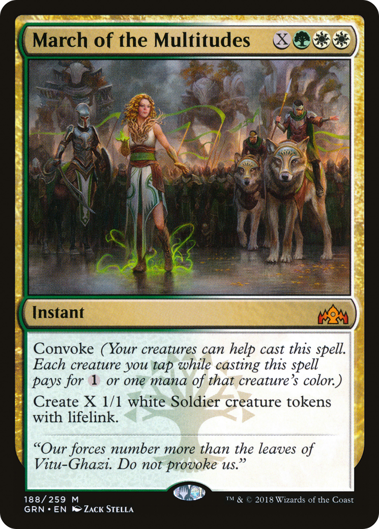 March of the Multitudes (GRN-188) [Guilds of Ravnica] Foil MTG Single Wizards of the Coast