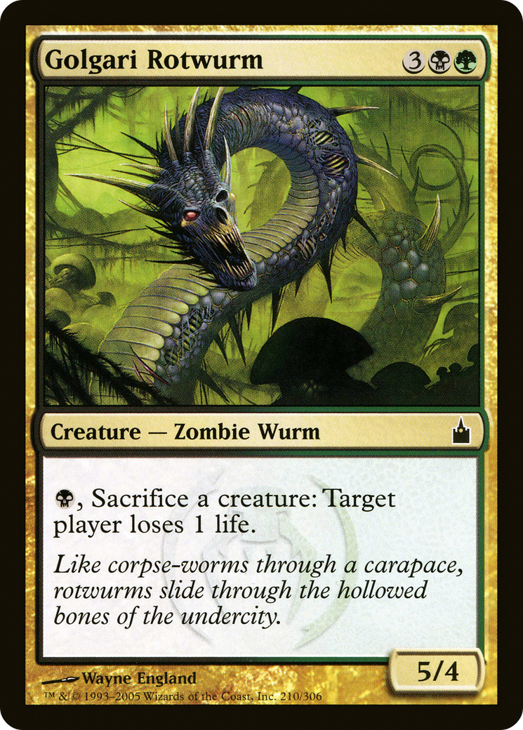 Golgari Rotwurm (RAV-210) [Ravnica: City of Guilds] MTG Single Wizards of the Coast