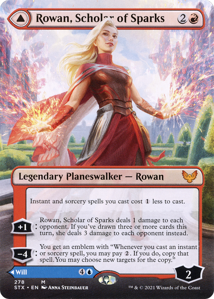 Rowan, Scholar of Sparks (STX-278) [Strixhaven: School of Mages] (Borderless) MTG Single Wizards of the Coast