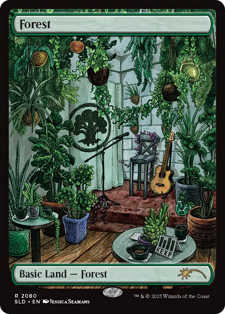 Forest (2080) (SLD-2080) [Secret Lair] Drop MTG Single Wizards of the Coast