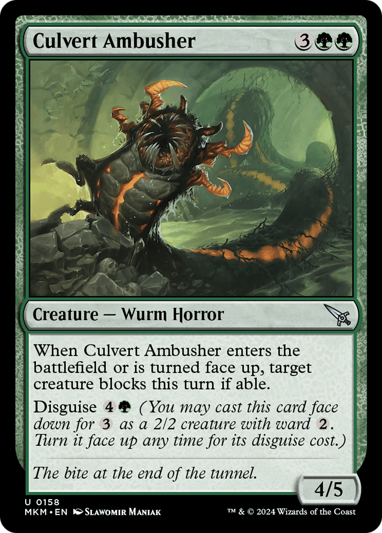 Culvert Ambusher (MKM-158) [Murders at Karlov Manor] Foil MTG Single Wizards of the Coast