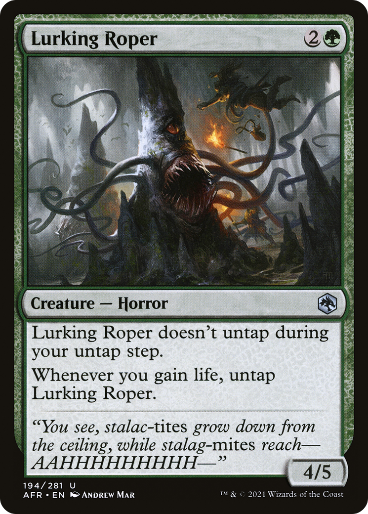 Lurking Roper (AFR-194) [Adventures in the Forgotten Realms] MTG Single Wizards of the Coast