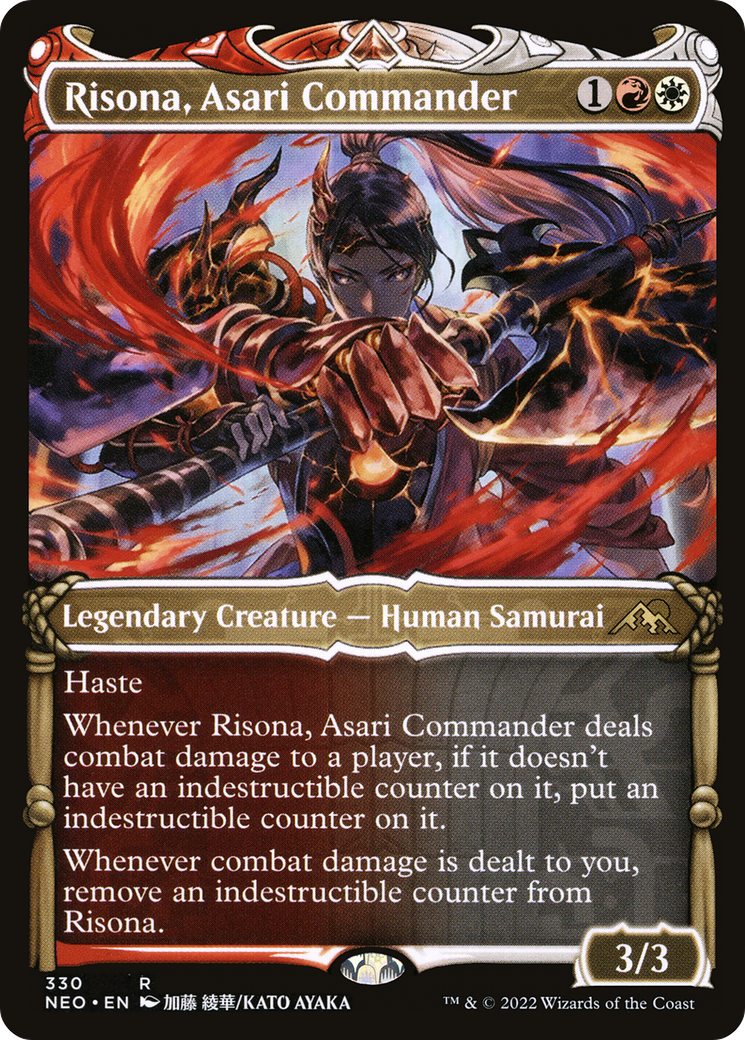 Risona, Asari Commander (NEO-330) [Kamigawa: Neon Dynasty] (Showcase) MTG Single Wizards of the Coast