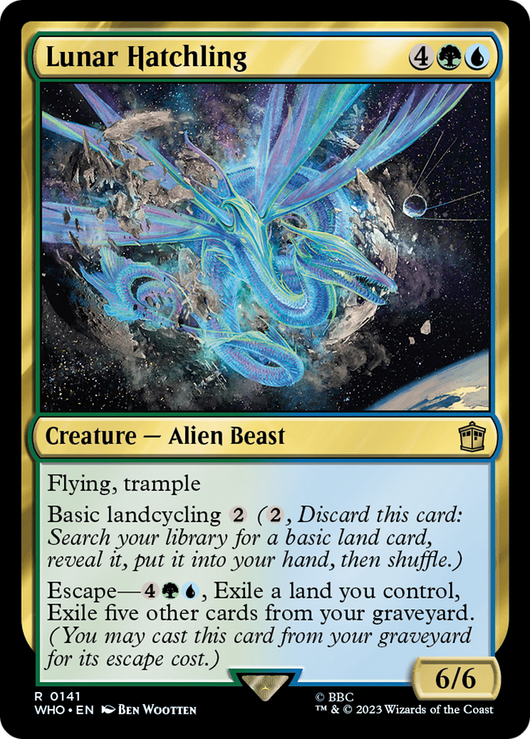 Lunar Hatchling (WHO-141) [Doctor Who] Foil MTG Single Wizards of the Coast
