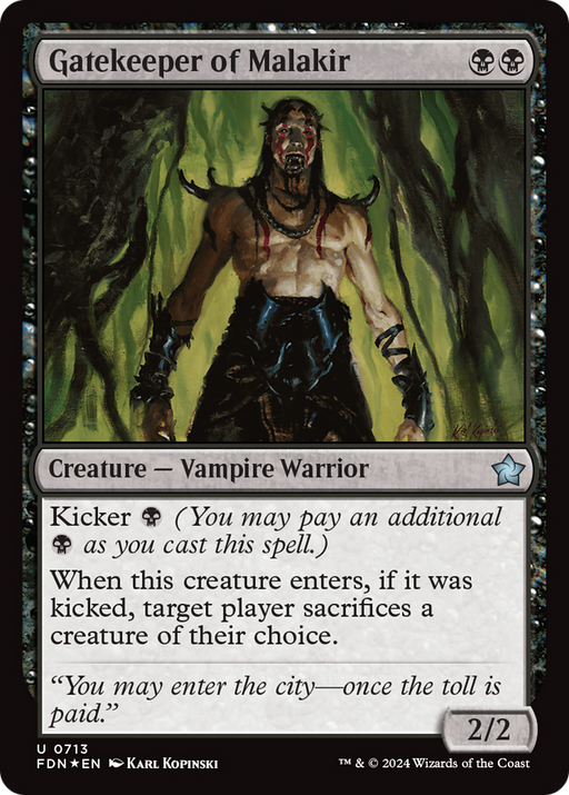 Gatekeeper of Malakir (FDN-713) [Foundations] Foil MTG Single Wizards of the Coast