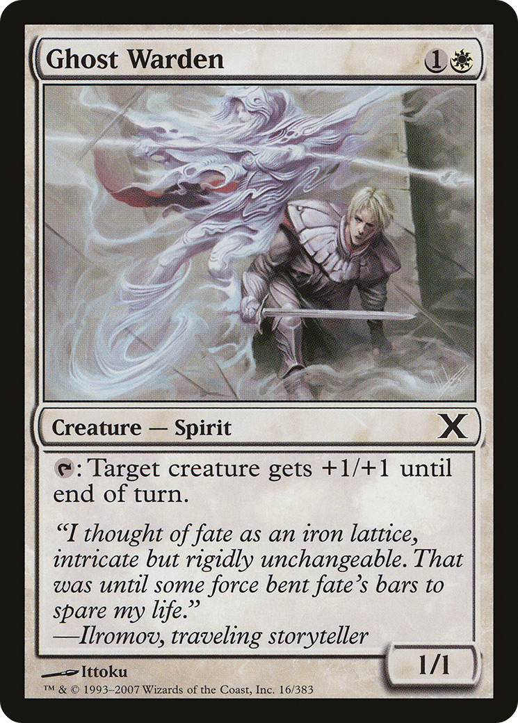 Ghost Warden (10E-016) [Tenth Edition] Foil MTG Single Wizards of the Coast