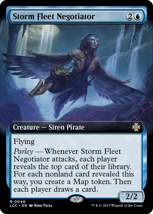 Storm Fleet Negotiator (LCC-046) [The Lost Caverns of Ixalan Commander] (Extended Art) MTG Single Wizards of the Coast