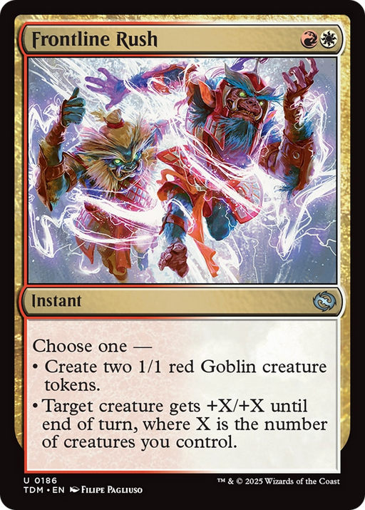 Frontline Rush (TDM-186) [Tarkir: Dragonstorm] Foil MTG Single Wizards of the Coast
