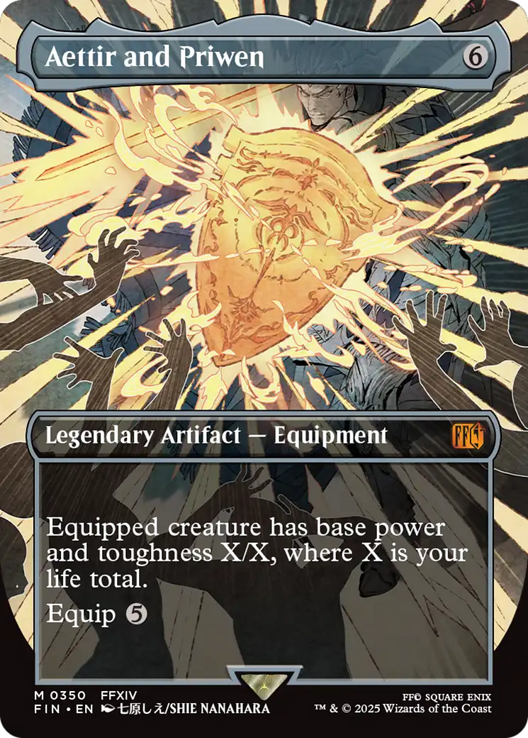 Aettir and Priwen (FIN-350) [FINAL FANTASY] (Borderless) Foil MTG Single Wizards of the Coast