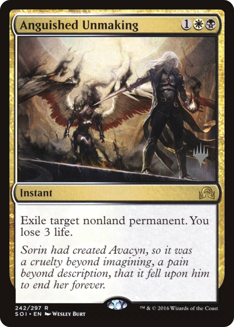 Anguished Unmaking (PPTHB-242) [Shadows over Innistrad Promos] Foil MTG Single Wizards of the Coast