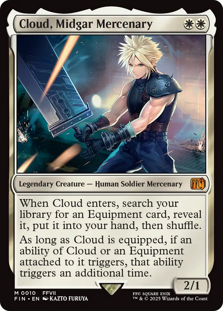 Cloud, Midgar Mercenary (FIN-010) [FINAL FANTASY] Foil MTG Single Wizards of the Coast