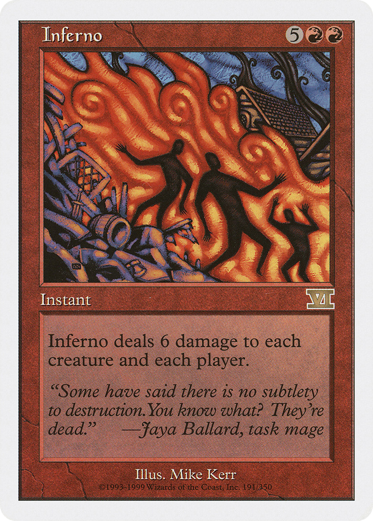 Inferno (6ED-191) [Classic Sixth Edition] MTG Single Wizards of the Coast