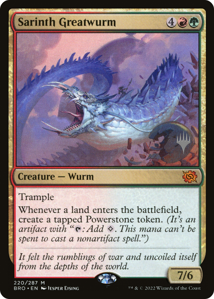 Sarinth Greatwurm (PPBRO-220) [The Brothers' War Promos] MTG Single Wizards of the Coast