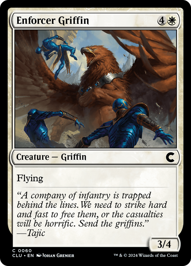 Enforcer Griffin (CLU-060) [Ravnica: Clue Edition] MTG Single Wizards of the Coast