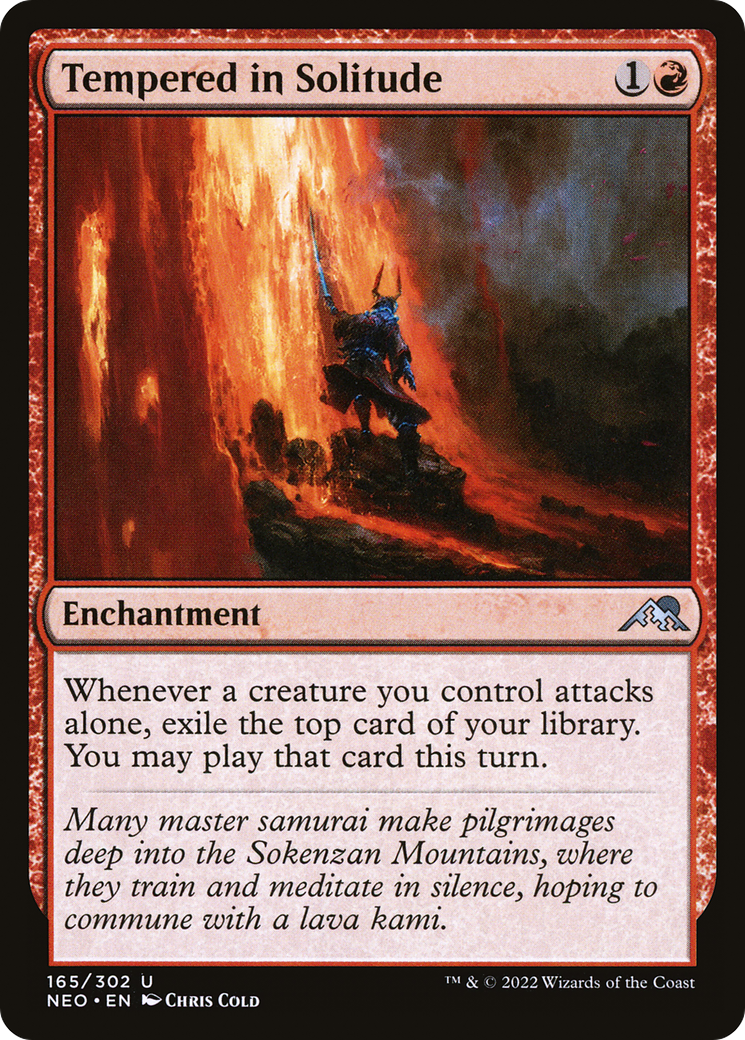 Tempered in Solitude (NEO-165) [Kamigawa: Neon Dynasty] Foil MTG Single Wizards of the Coast