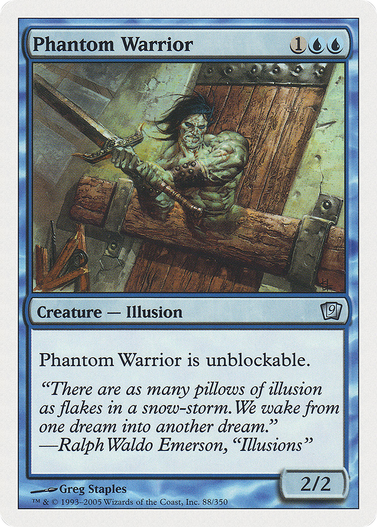 Phantom Warrior (9ED-088) [9th Edition] Foil MTG Single Wizards of the Coast