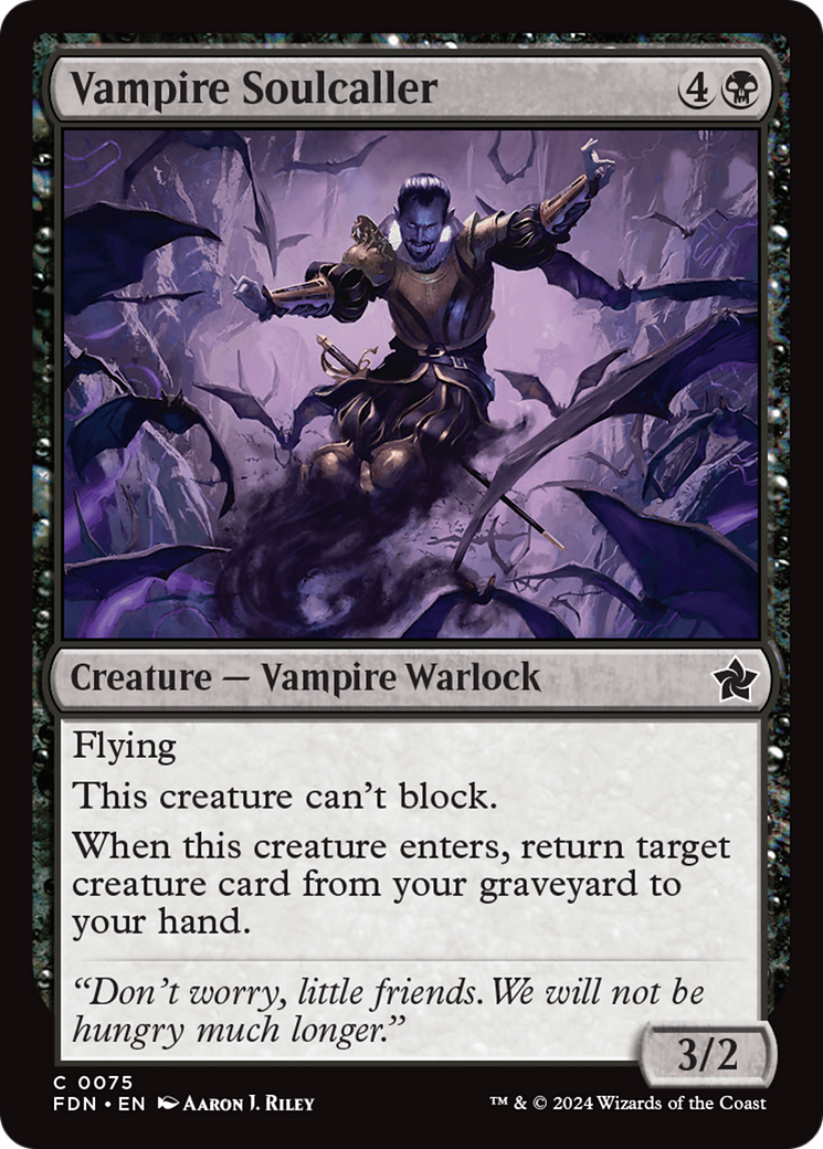 Vampire Soulcaller (FDN-075) [Foundations] Foil MTG Single Wizards of the Coast