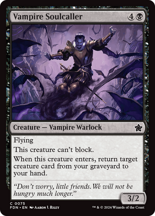 Vampire Soulcaller (FDN-075) [Foundations] Foil MTG Single Wizards of the Coast