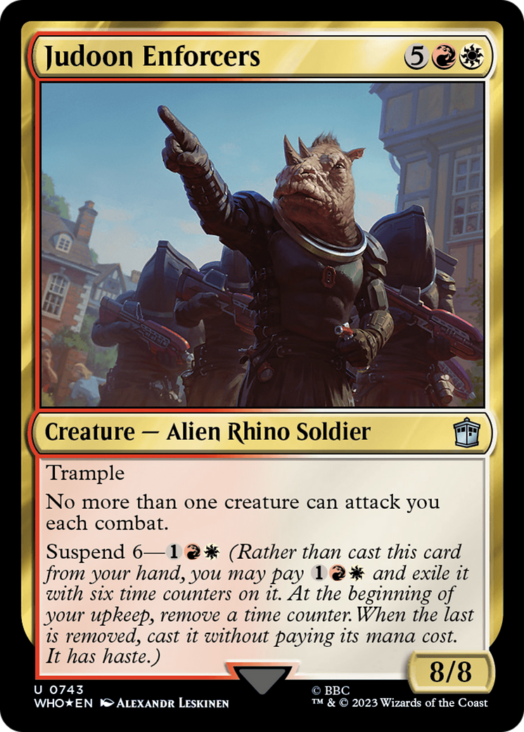 Judoon Enforcers (Surge Foil) (WHO-743) [Doctor Who] Foil MTG Single Wizards of the Coast