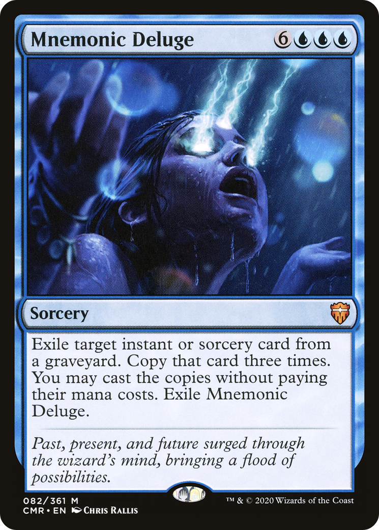 Mnemonic Deluge (CMR-082) [Commander Legends] Foil MTG Single Wizards of the Coast