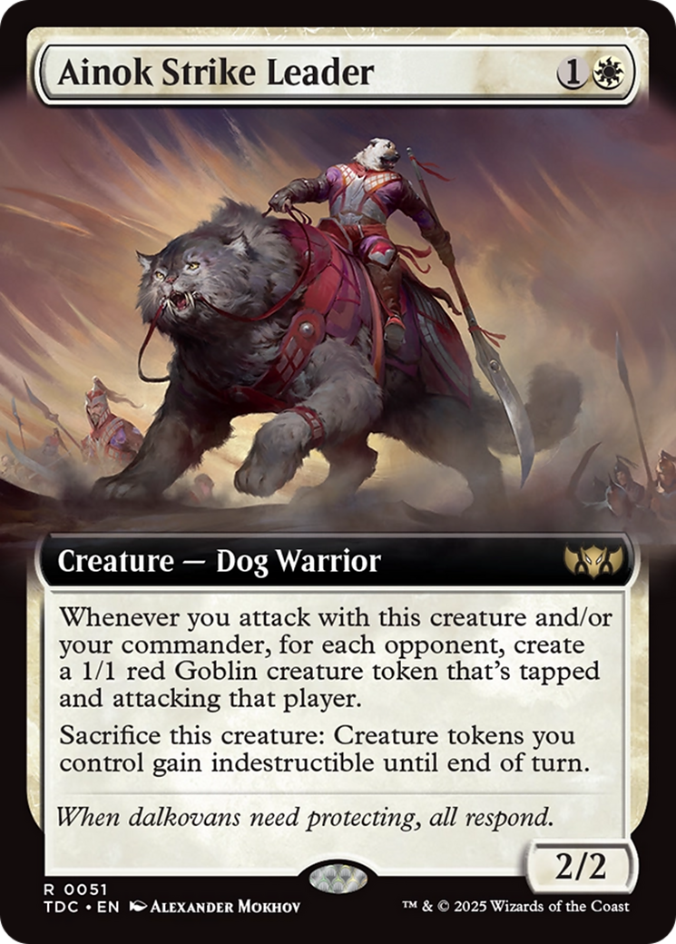 Ainok Strike Leader (TDC-051) [Commander: Tarkir: Dragonstorm] (Extended Art) MTG Single Wizards of the Coast