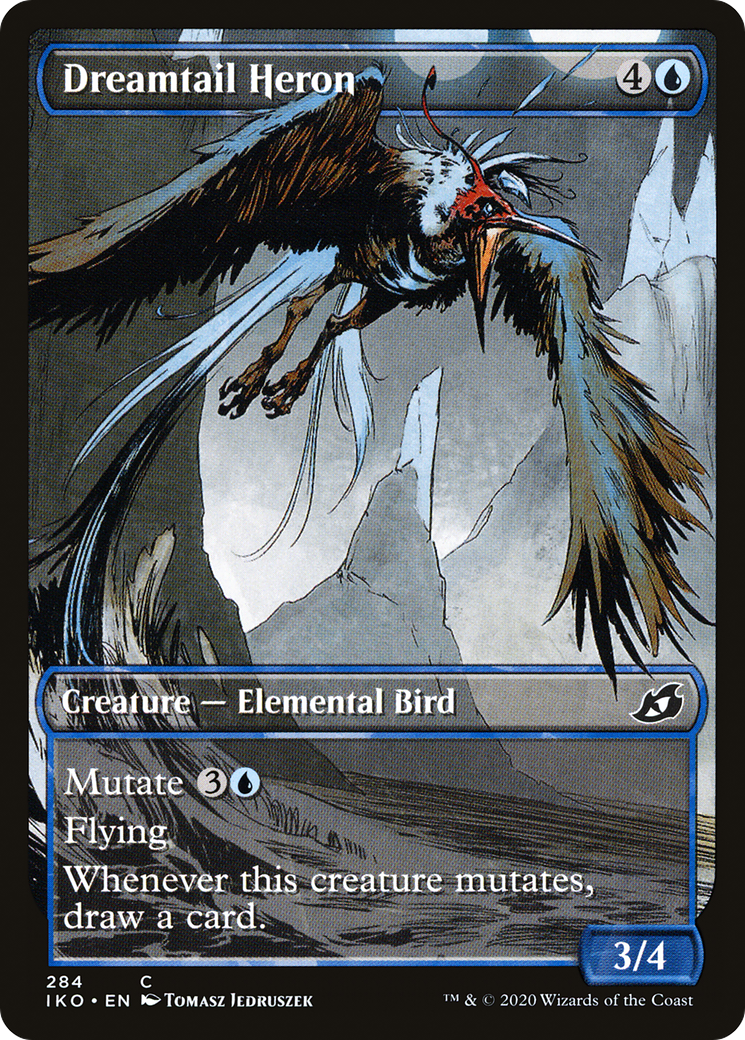 Dreamtail Heron (IKO-284) [Ikoria: Lair of Behemoths] (Showcase) Foil MTG Single Wizards of the Coast