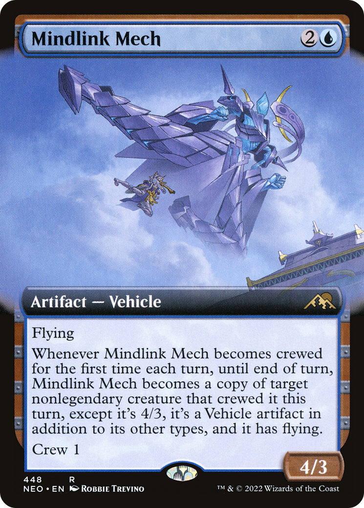 Mindlink Mech (NEO-448) [Kamigawa: Neon Dynasty] (Extended Art) MTG Single Wizards of the Coast