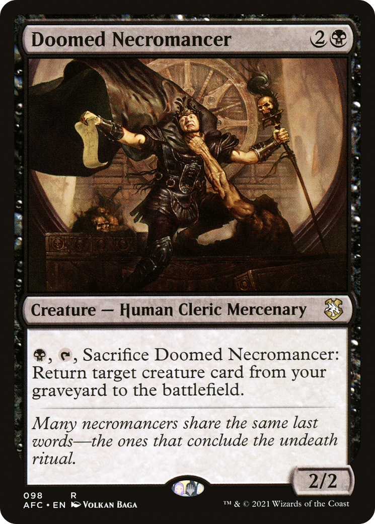 Doomed Necromancer (AFC-098) [Forgotten Realms Commander] MTG Single Wizards of the Coast