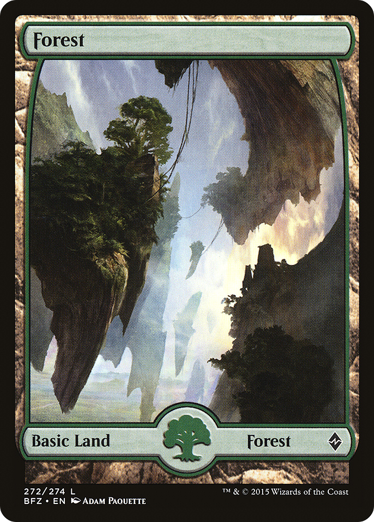 Forest (BFZ-272) [Battle for Zendikar] Foil MTG Single Wizards of the Coast