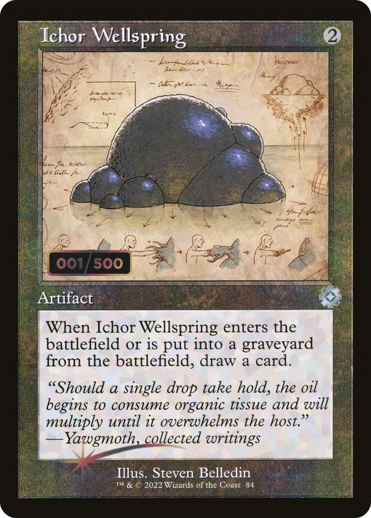 Ichor Wellspring (Schematic) (Serial Numbered) (BRR-084) [The Brothers' War Retro Artifacts] Foil MTG Single Wizards of the Coast