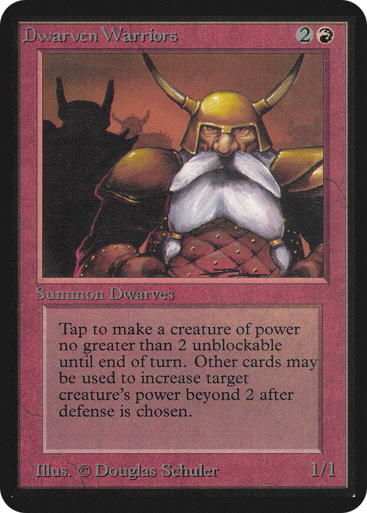 Dwarven Warriors (LEA-) [Oldschool] Limited Edition Alpha MTG Single Wizards of the Coast